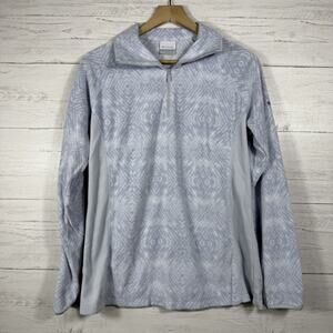 Columbia Womens Size Large Blue Fleece 1/4 zip pullover sweater